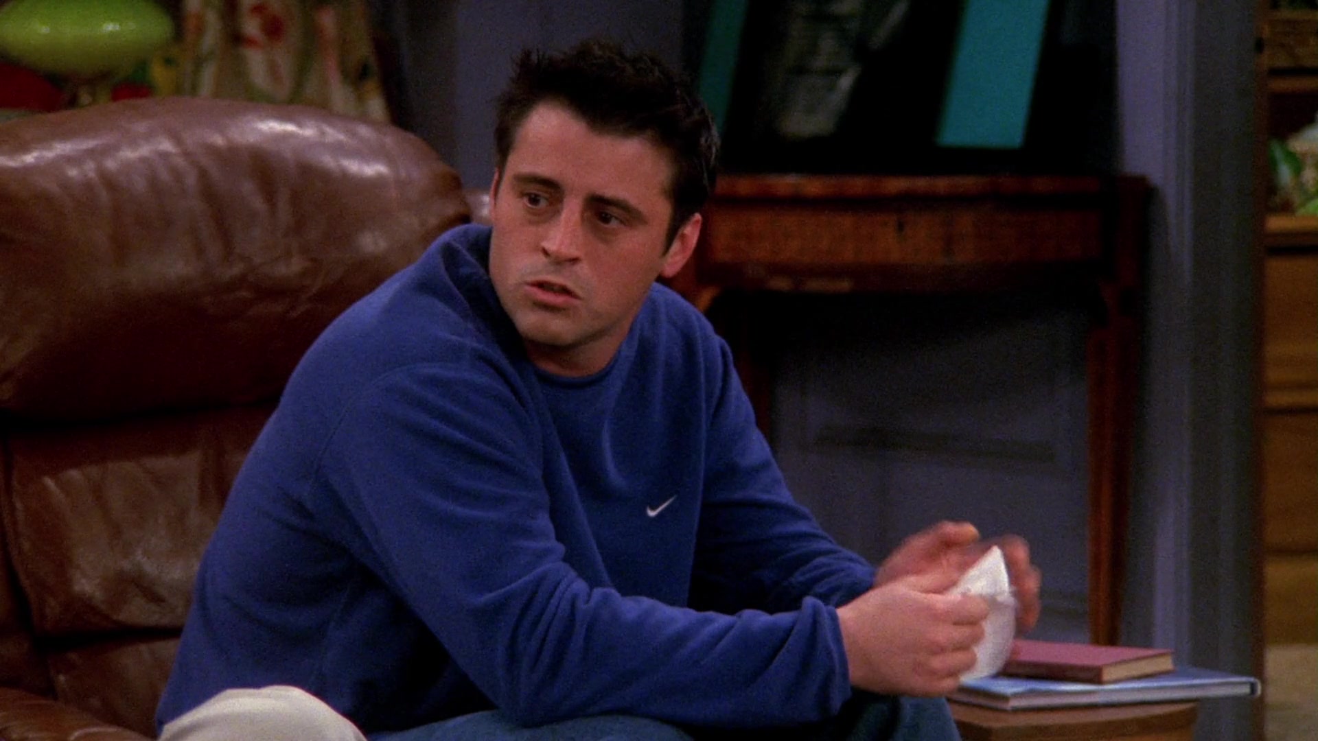 Nike Blue Sweatshirt Worn By Matt LeBlanc (Joey Tribbiani) In Friends ...