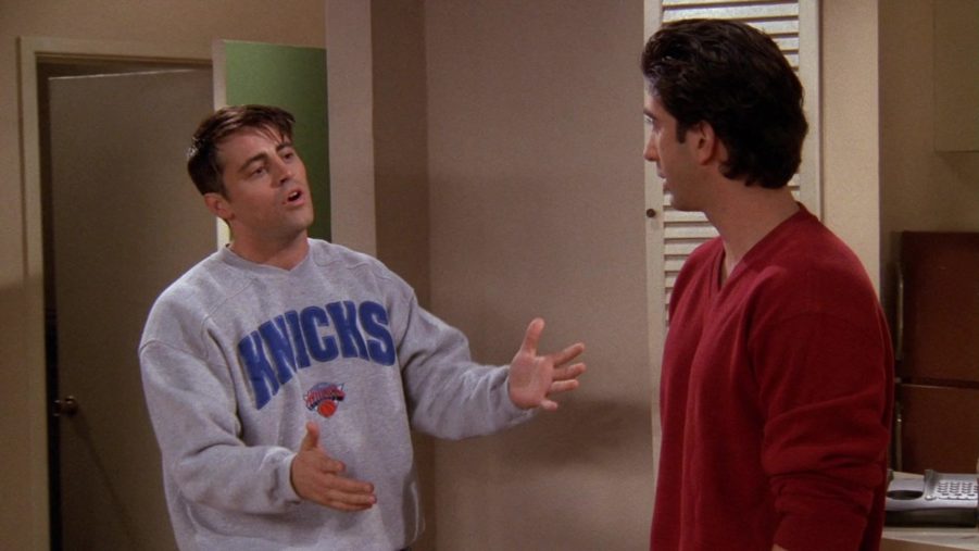 Starter Knicks Sweatshirt Worn By Matt LeBlanc (Joey Tribbiani) In ...