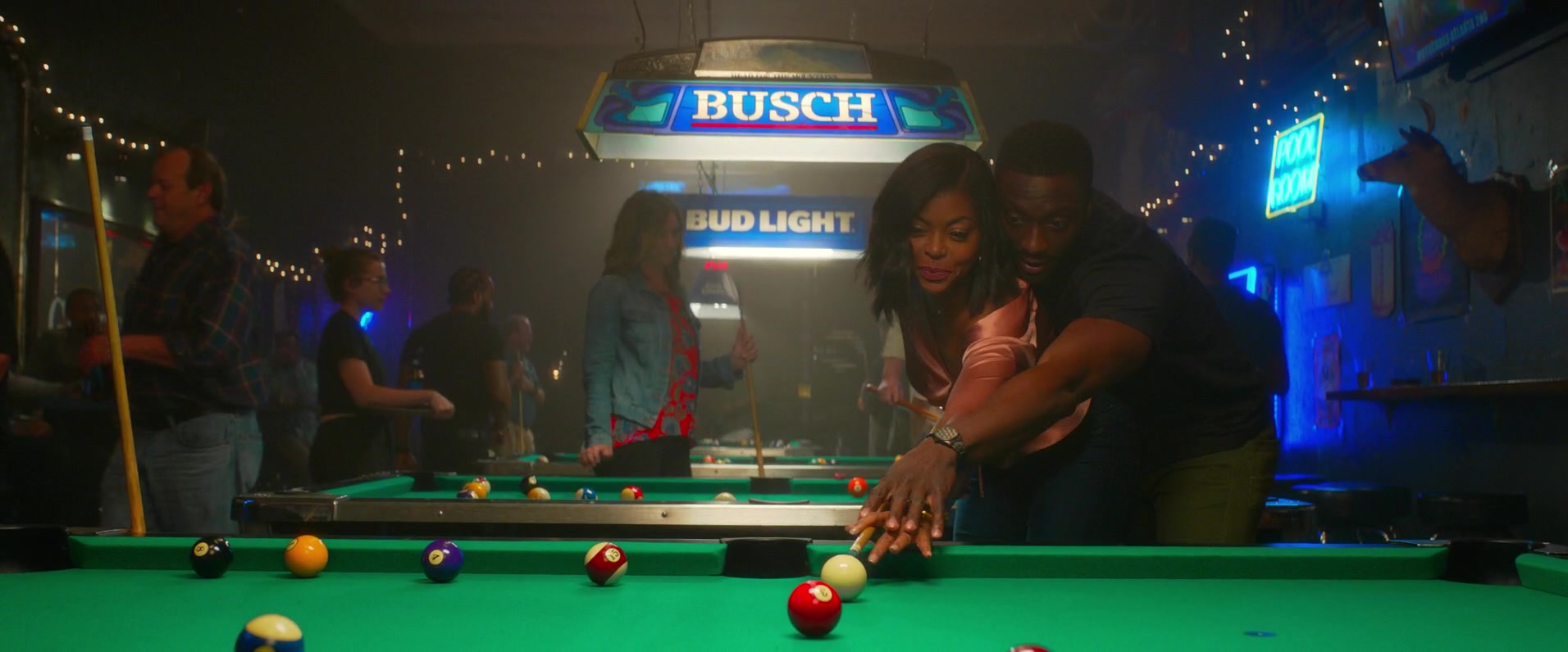 Busch Beer And Bud Light Pool Table, Busch Light Pool Table Lights