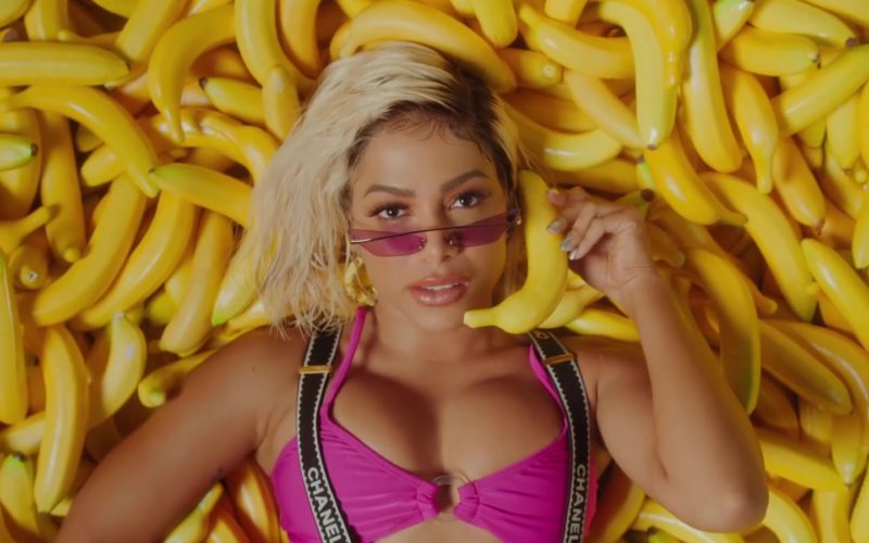 Chanel Suspenders Worn by Anitta in Banana ft. Becky G (1)