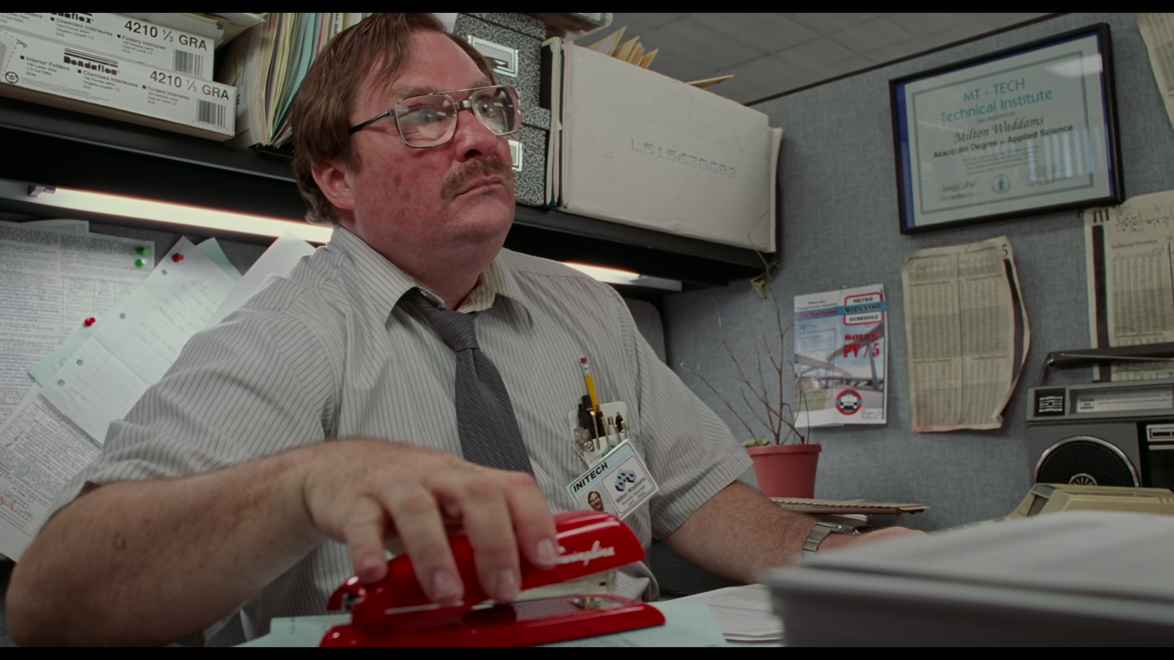Swingline Red Stapler Used By Stephen Root In Office Space 3 