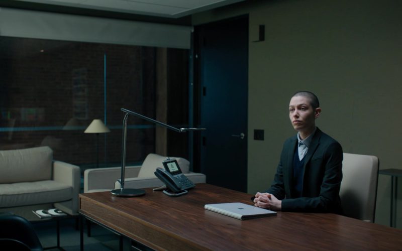 Microsoft Surface Notebook and Cisco Phone Used by Asia Kate Dillon (Taylor Mason) in Billions (1)