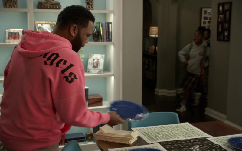Palm Angels Pink Hoodie Worn by Anthony Anderson in Black-ish (1)