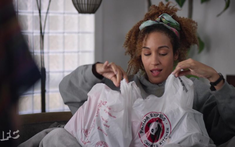 Panda Express Plastic Bags Held by Tawny Newsome in Brockmire (8)