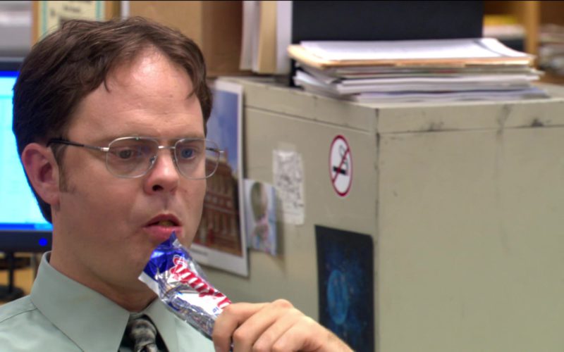 Baby Ruth Candy Bar Held by Rainn Wilson (Dwight Schrute) in The Office (3)