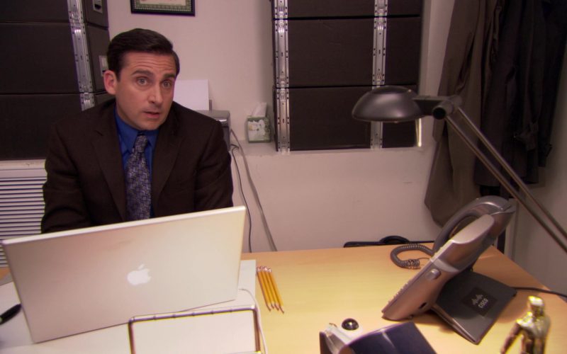 Cisco Phone and Apple MacBook Pro Laptop Used by Steve Carell (Michael Scott) in The Office