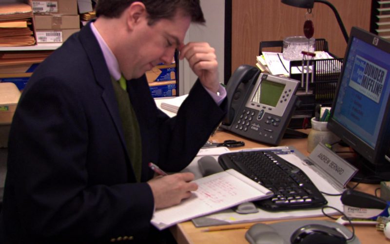 Cisco Phone and HP Monitor Used by Ed Helms (Andy Bernard) in The Office