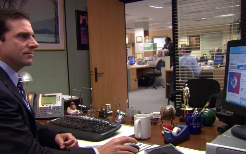 Cisco Phone and HP Monitor Used by Steve Carell (Michael Scott) in The Office – Season 4