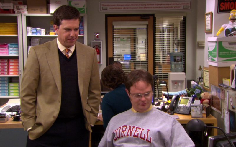 Cornell University Grey Sweatshirt Worn by Rainn Wilson (Dwight Schrute) in The Office (5)