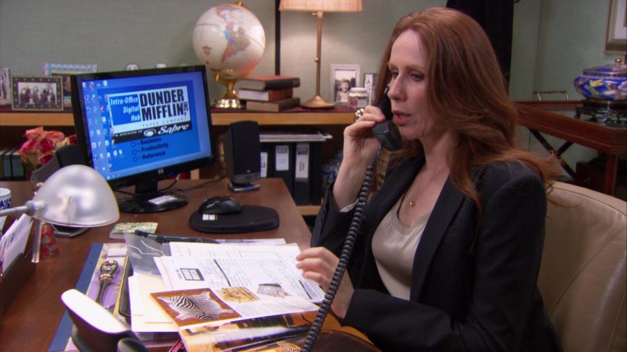 HP Monitor Used By Catherine Tate (Nellie Bertram) In The Office Season 8, Episode 21, "Angry