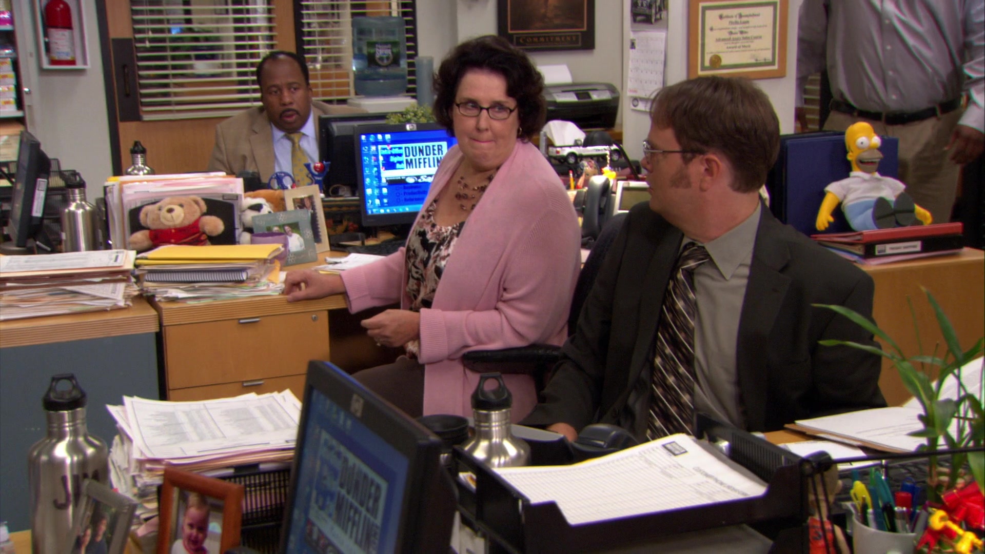 The made-up character of Phyllis Smith.