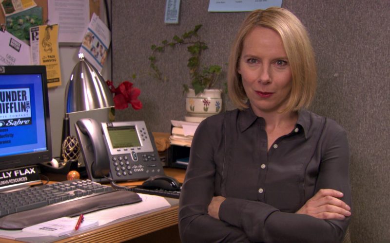 HP Monitor and Cisco Phone Used by Amy Ryan (Holly Flax) in The Office
