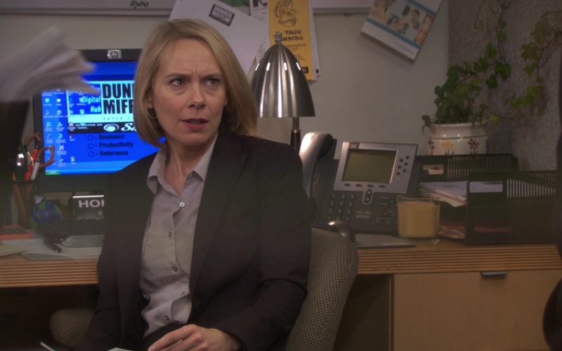 HP Monitor and Cisco Phone Used by Amy Ryan (Holly Flax) in The Office – Season 7