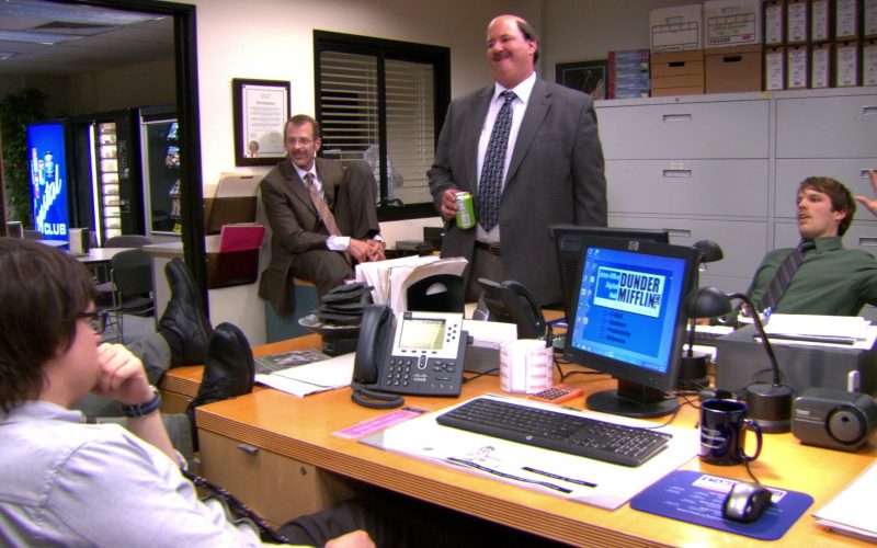 HP Monitor and Cisco Phone Used by Clark Duke (Clark Green) in The Office (1)
