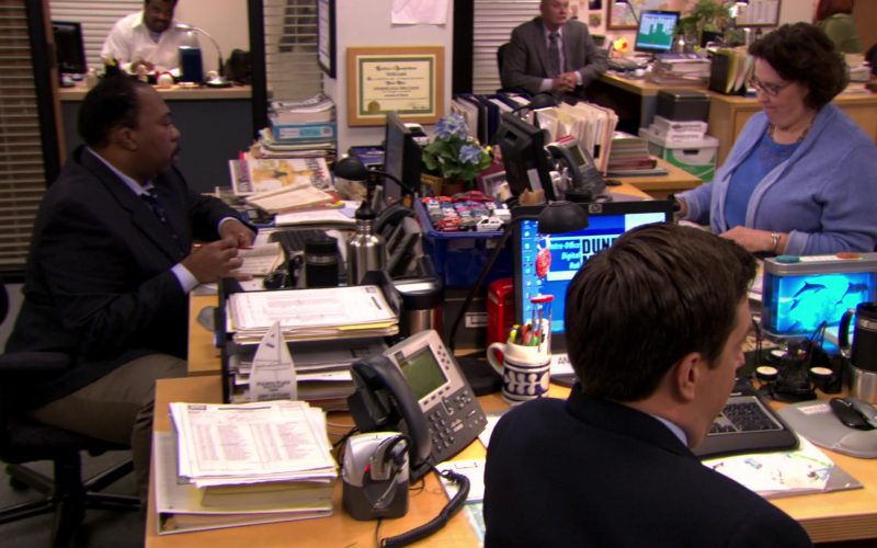 HP Monitor and Cisco Phone Used by Ed Helms (Andy Bernard) in The Office