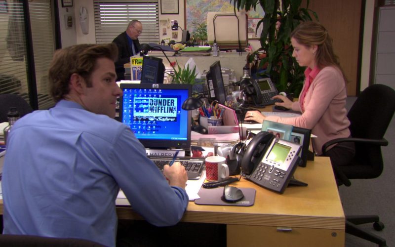 HP Monitor and Cisco Phone Used by John Krasinski (Jim Halpert) in The Office – Season 7, Episode 4