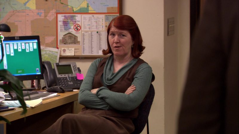 Hp Monitor And Cisco Phone Used By Kate Flannery Meredith Palmer In
