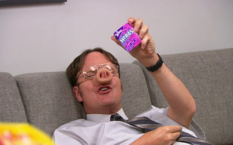 Wonka Nerds Candies Held by Rainn Wilson (Dwight Schrute) in The Office