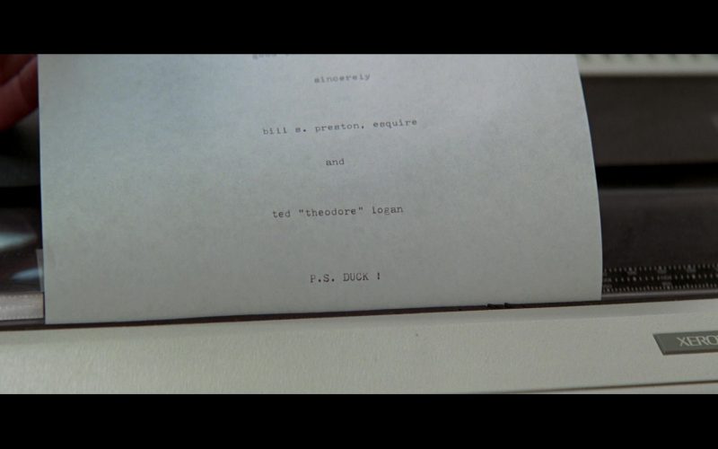 Xerox Printer in Bill & Ted’s Excellent Adventure (1989)