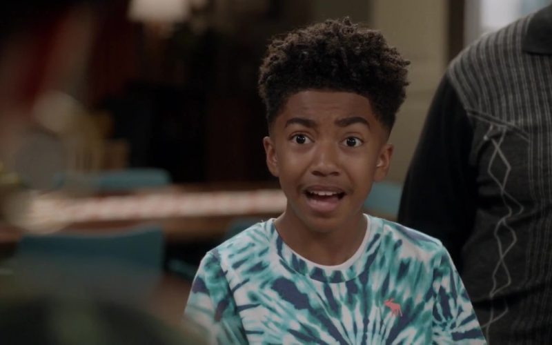 Abercrombie & Fitch T-Shirt Worn by Miles Brown in Black-ish - Season 6 Episode 1 "Pops the Question" (2019)