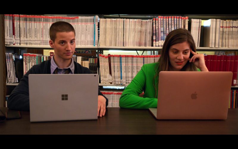 Surface Laptop Used by Theo Germaine as James and MacBook Used by Laura Dreyfuss as McAfee in The Politician (1)
