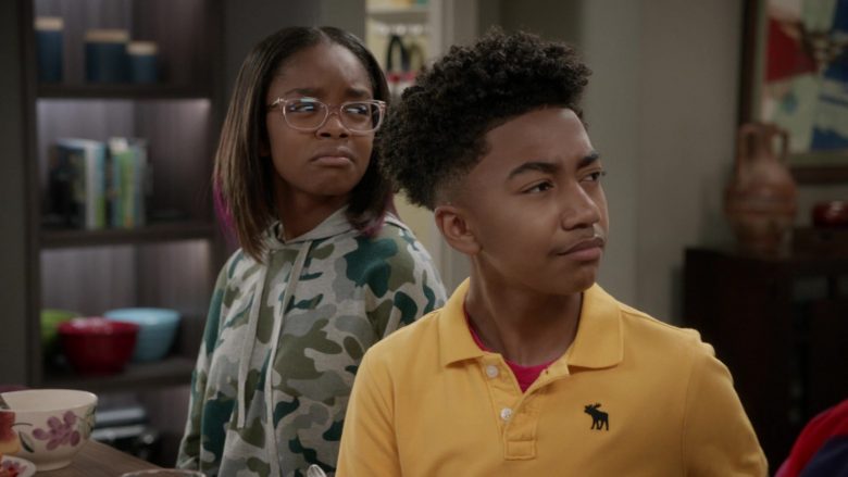 Abercrombie & Fitch Yellow Polo Shirt Worn by Miles Brown as Jack Johnson in Black-ish (5)