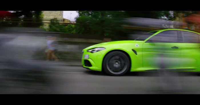 Alfa Romeo Giulia Neon Green Sports Car In 6 Underground (2019)