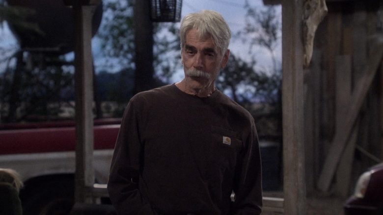 Carhartt Brown Sweatshirt Worn by Sam Elliott as Beau Roosevelt Bennett in The Ranch Season 4 Episode 8 (4)