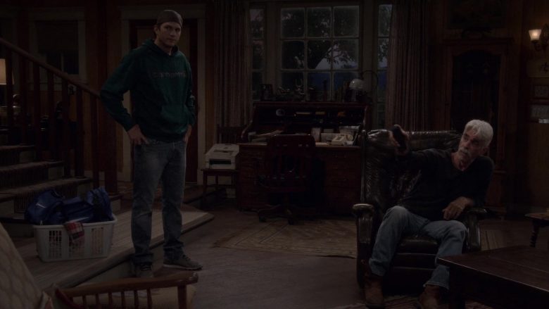 Carhartt Green Hoodie Worn by Ashton Kutcher as Colt Reagan Bennett in The Ranch Season 4 Episode 3 “Waitin’ on a Woman” (2)