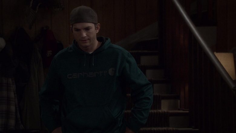 Carhartt Green Hoodie Worn by Ashton Kutcher as Colt Reagan Bennett in The Ranch Season 4 Episode 3 “Waitin’ on a Woman” (3)