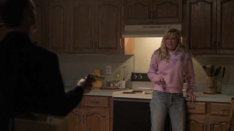 Champion Pink Sweatshirt Worn by Kirsten Dunst as Krystal Stubbs in On Becoming a God in Central Florida (1)