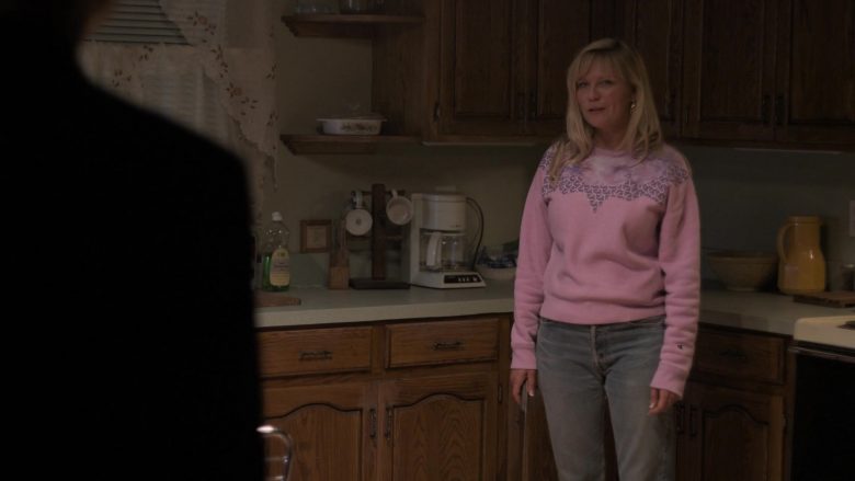 Champion Pink Sweatshirt Worn by Kirsten Dunst as Krystal Stubbs in On Becoming a God in Central Florida (2)