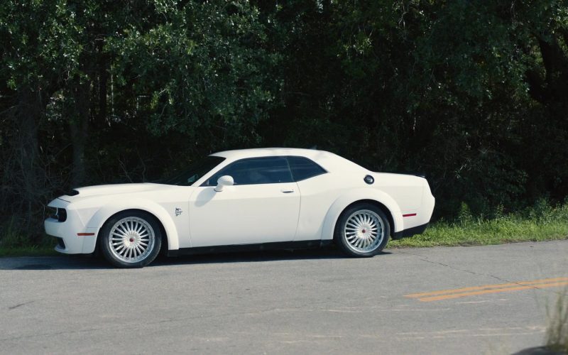 Dodge Challenger SRT White Car Used by Danny McBride as Jesse Gemstone in The Righteous Gemstones Season 1 Episode 9 (1)