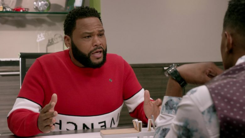 Givenchy Sweatshirt Worn by Anthony Anderson as Dre Johnson in Black-ish Season 6 Episode 5 (1)