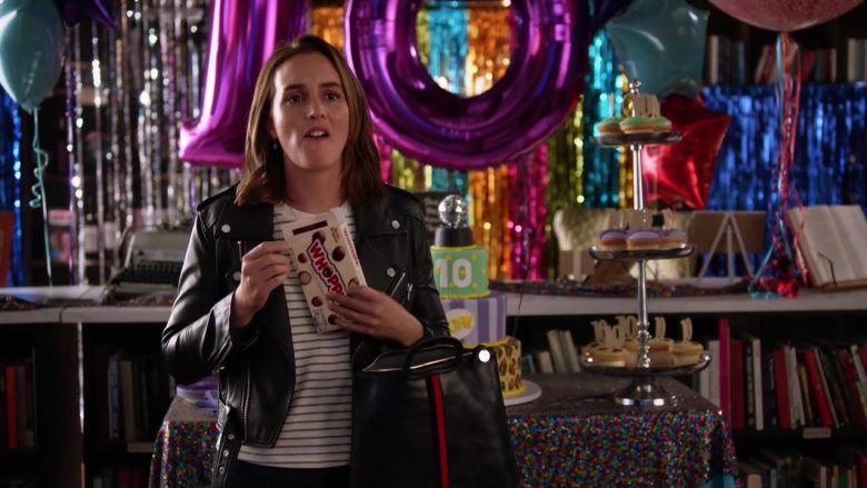 Hershey’s Whoppers Malted Milk Balls Enjoyed by Leighton Meester as Angie D’Amato in Single Parents (2)