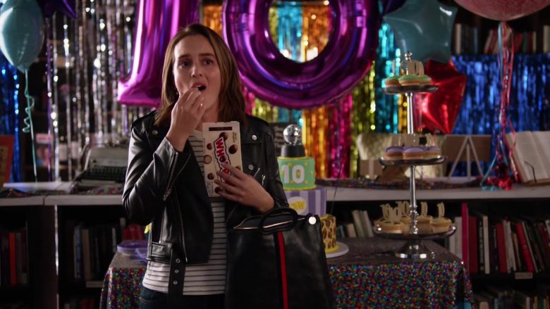 Hershey’s Whoppers Malted Milk Balls Enjoyed by Leighton Meester as Angie D’Amato in Single Parents (3)