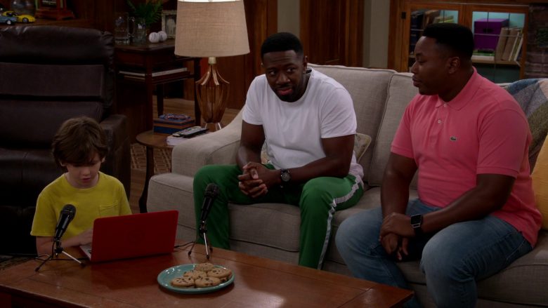 Lacoste Pink Polo Shirt Worn by Marcel Spears as Martin Lawrence Butler in The Neighborhood (4)