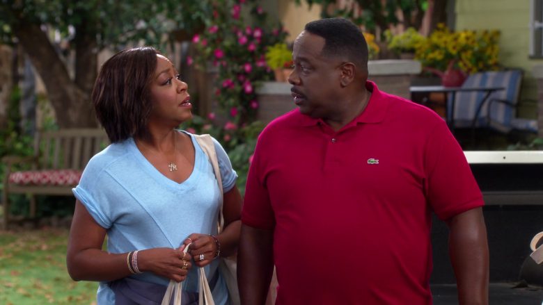 Lacoste Red Polo Shirt Worn by Cedric the Entertainer as Calvin Butler in The Neighborhood (2)