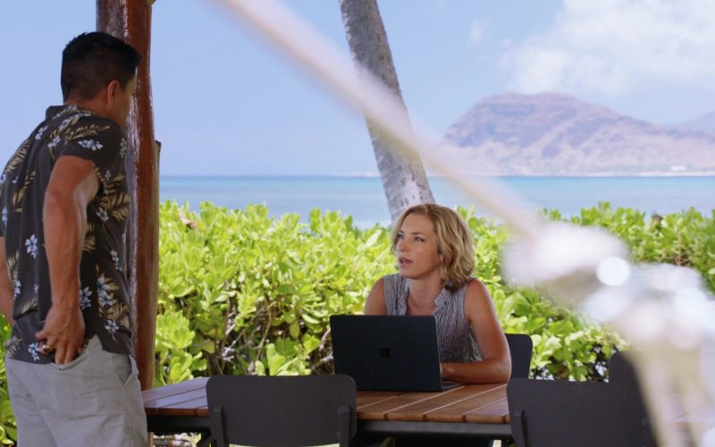 Microsoft Surface Black Laptop Used by Perdita Weeks as Juliet Higgins in Magnum P.I. Season 2 Episode 4 (1)