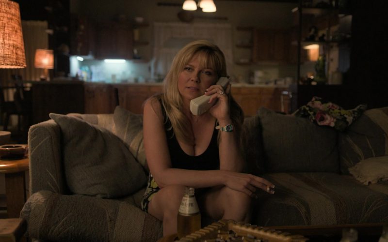 Miller High Life Beer Enjoyed by Kirsten Dunst as Krystal Stubbs in On Becoming a God in Central Florida Season 1 Epi (3)