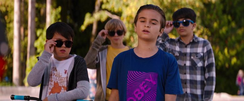 Obey Blue T-Shirt Worn by Chance Hurstfield in Good Boys (1)