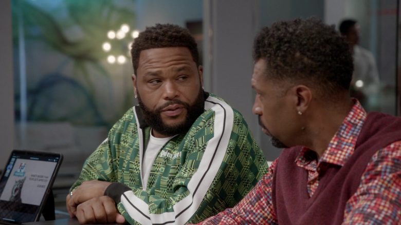 Palm Angels Green Jacket Worn by Anthony Anderson as Andre Johnson in Black-ish (1)
