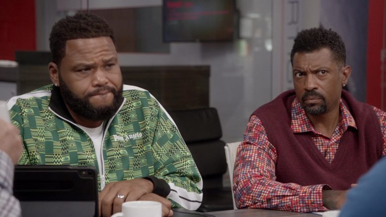 Palm Angels Green Jacket Worn by Anthony Anderson as Andre Johnson in Black-ish (5)