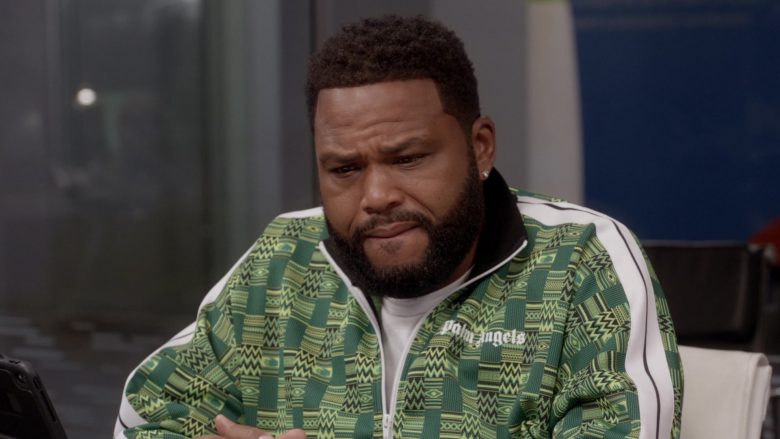 Palm Angels Green Jacket Worn by Anthony Anderson as Andre Johnson in Black-ish (7)