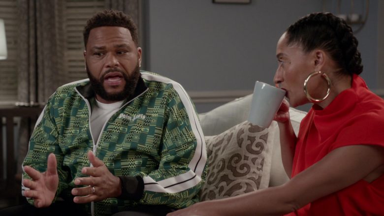 Palm Angels Green Jacket Worn by Anthony Anderson as Andre Johnson in Black-ish (8)