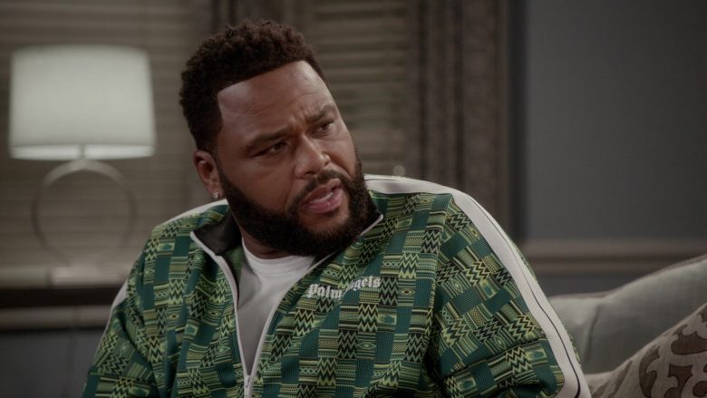 Palm Angels Green Jacket Worn by Anthony Anderson as Andre Johnson in Black-ish (9)