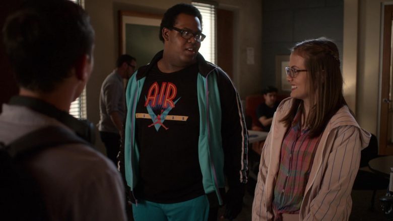 Air Jordan Black T-Shirt in Atypical Season 3 Episode 3 Cocaine Pills and Pony Meat (1)