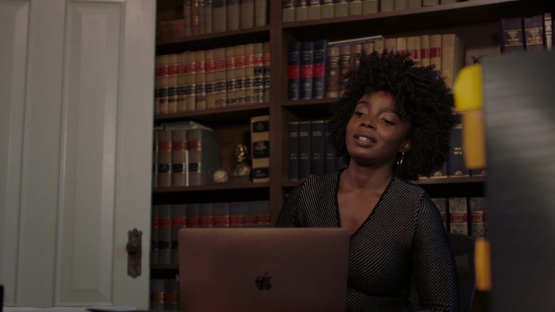 Apple MacBook Laptop Used by MaameYaa Boafo as Briana Logan in Bluff City Law Season 1 Episode 8 (2)