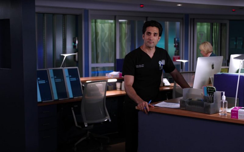 Apple iMac Computer Used by Dominic Rains as Dr. Crockett Marcel in Chicago Med Season 5 Episode 8