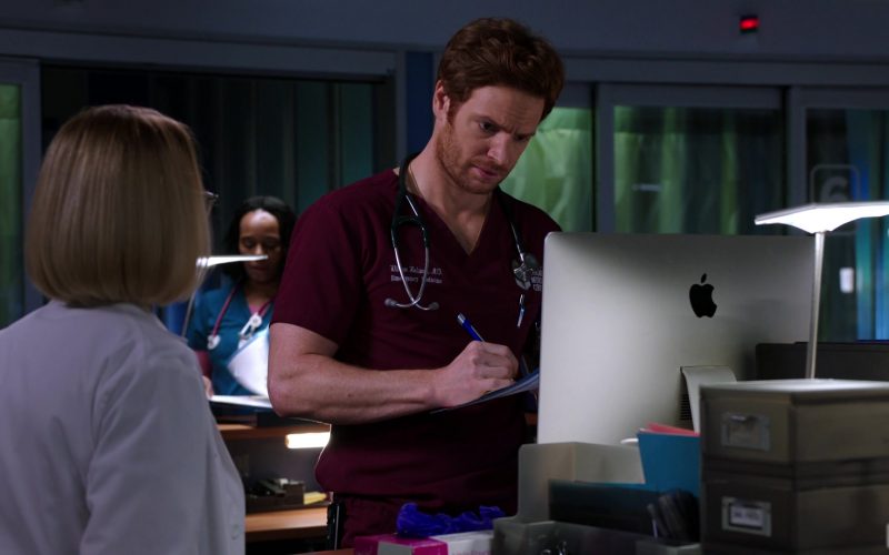 Apple iMac Computer Used by Nick Gehlfuss as Dr. Will Halstead in Chicago Med Season 5 Episode 8